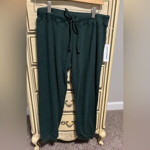 perfectwhitetee joggers - never worn! Size medium, forest green